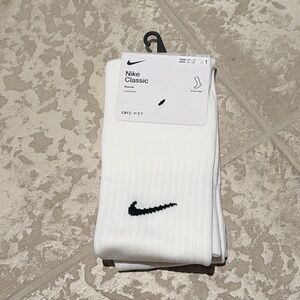 Nike Dri-FIT White Athletic Socks